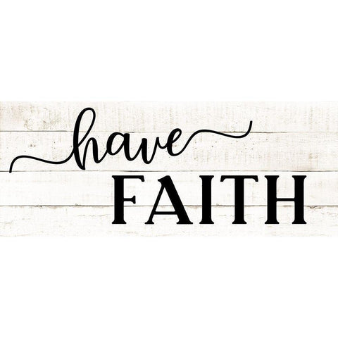 Have Faith Black Modern Wood Framed Art Print with Double Matting by CAD Designs