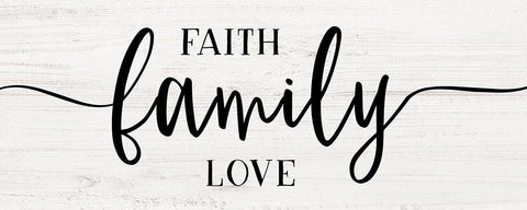 Faith Family Black Ornate Wood Framed Art Print with Double Matting by Carpentieri, Natalie