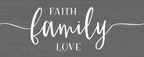 Family Grey White Modern Wood Framed Art Print with Double Matting by Carpentieri, Natalie