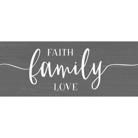 Family Grey Black Modern Wood Framed Art Print with Double Matting by Carpentieri, Natalie