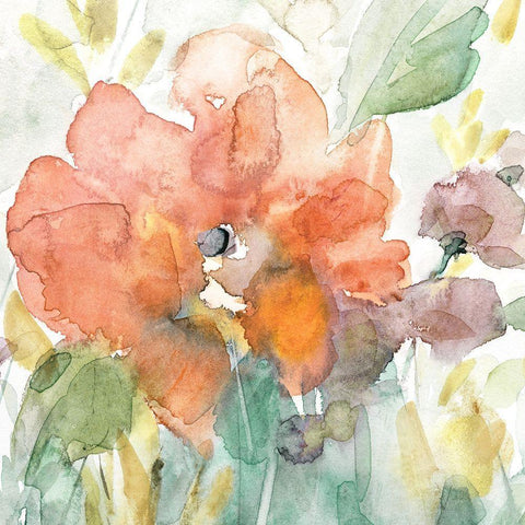 Sundrop Light White Modern Wood Framed Art Print with Double Matting by Robinson, Carol