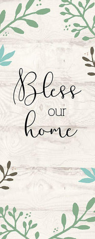 Bless Our Home Black Ornate Wood Framed Art Print with Double Matting by Jill, Susan