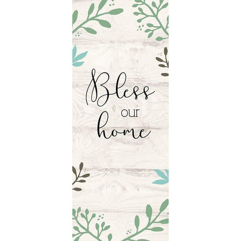 Bless Our Home Black Modern Wood Framed Art Print by Jill, Susan