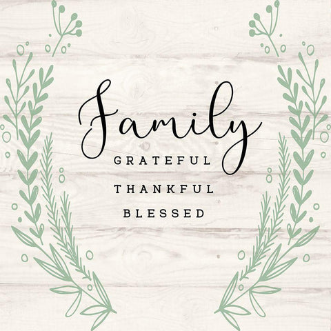 Family White Modern Wood Framed Art Print with Double Matting by Jill, Susan