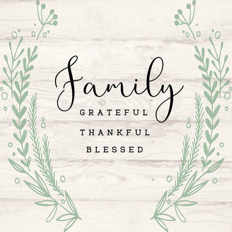 Family Black Modern Wood Framed Art Print by Jill, Susan