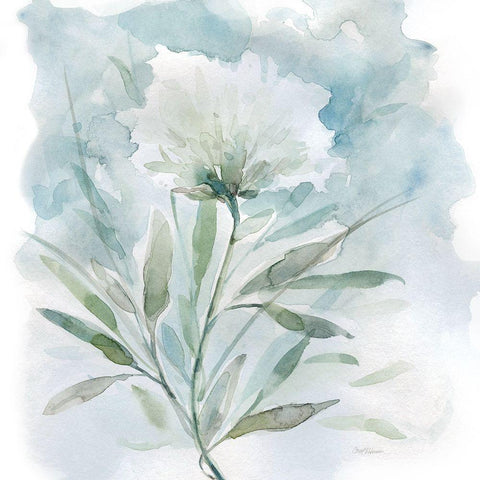 Wild Thistle Bloom II Black Ornate Wood Framed Art Print with Double Matting by Robinson, Carol