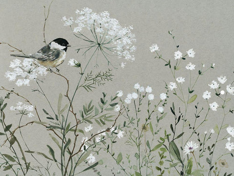 Bouquet of Grace Meadow I Black Ornate Wood Framed Art Print with Double Matting by Robinson, Carol