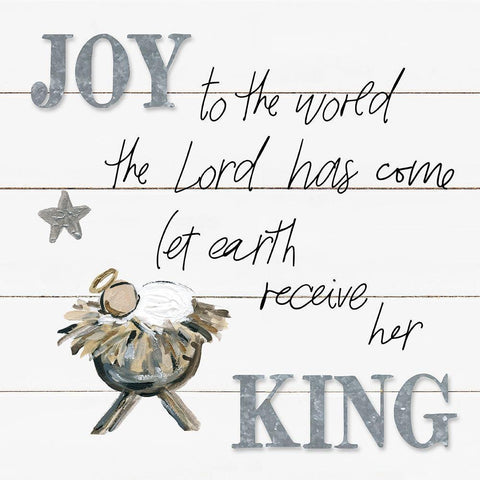 The Lord Has Come Black Modern Wood Framed Art Print by Robinson, Carol