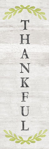 Thankful White Modern Wood Framed Art Print with Double Matting by Carpentieri, Natalie