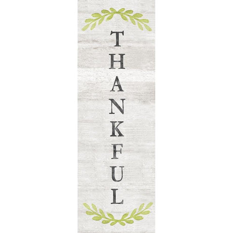 Thankful Black Modern Wood Framed Art Print with Double Matting by Carpentieri, Natalie