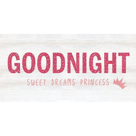 Princess Goodnight White Modern Wood Framed Art Print by Carpentieri, Natalie