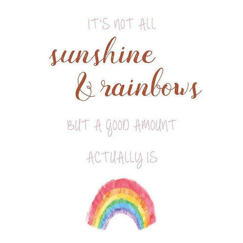 Sunshine and Rainbows Black Modern Wood Framed Art Print by Murray, Amanda