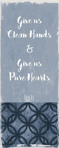 Give us Clean Hands Black Ornate Wood Framed Art Print with Double Matting by Robinson, Carol