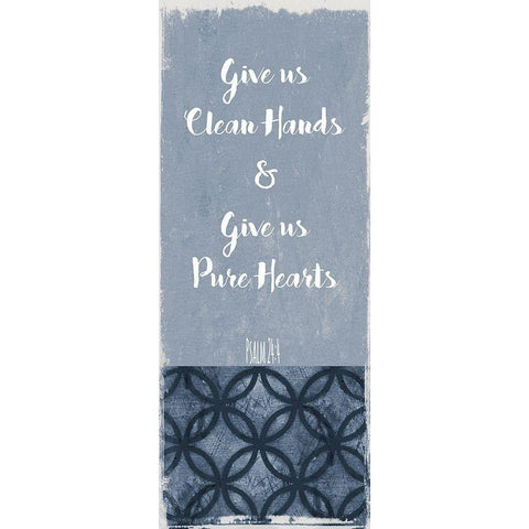 Give us Clean Hands White Modern Wood Framed Art Print by Robinson, Carol