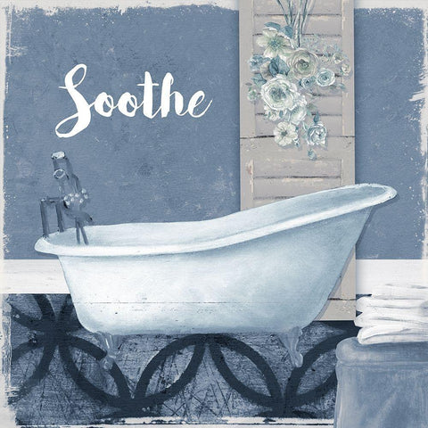 Soothe White Modern Wood Framed Art Print with Double Matting by Robinson, Carol