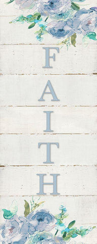 Faith White Modern Wood Framed Art Print with Double Matting by Robinson, Carol