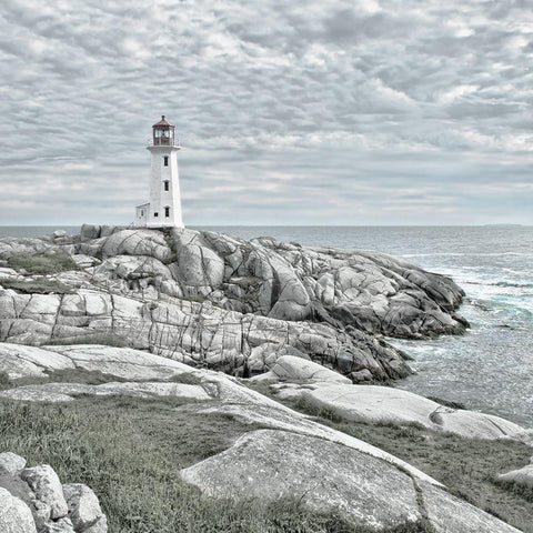 Peggys Cove Gold Ornate Wood Framed Art Print with Double Matting by Delimont, Danita