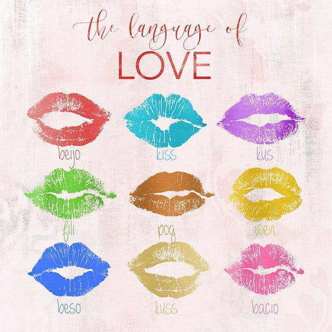 Rainbow Kiss Black Modern Wood Framed Art Print by Robinson, Carol