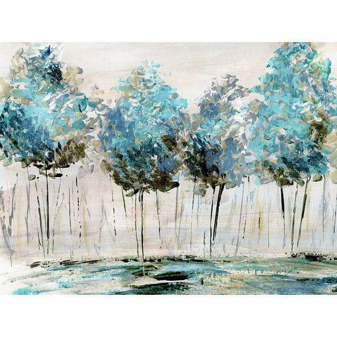 Spring Black Modern Wood Framed Art Print by Craven, Katrina