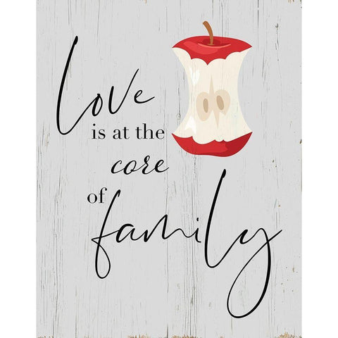 Core of Family Gold Ornate Wood Framed Art Print with Double Matting by Santiago, Daniela