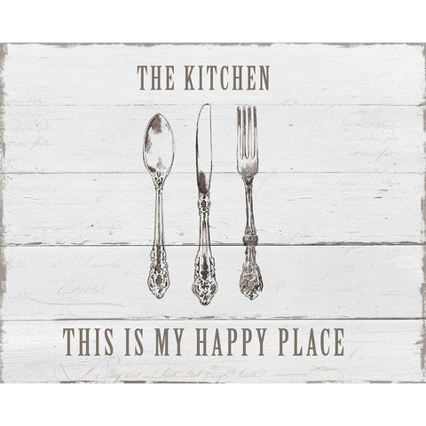 Kitchen Happy White Modern Wood Framed Art Print by Robinson, Carol