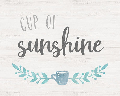 Cup of Sunshine White Modern Wood Framed Art Print with Double Matting by Carpentieri, Natalie