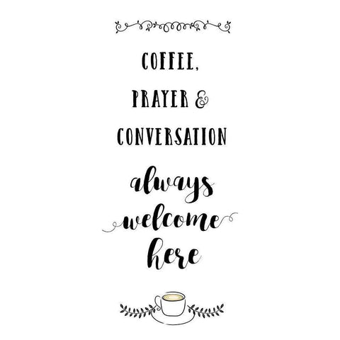 Always Welcome Black Modern Wood Framed Art Print with Double Matting by Murray, Amanda