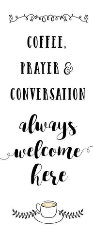 Always Welcome White Modern Wood Framed Art Print with Double Matting by Murray, Amanda