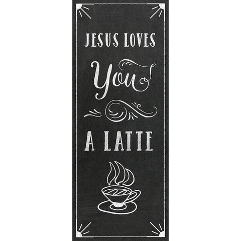 Love You A Latte Gold Ornate Wood Framed Art Print with Double Matting by Murray, Amanda