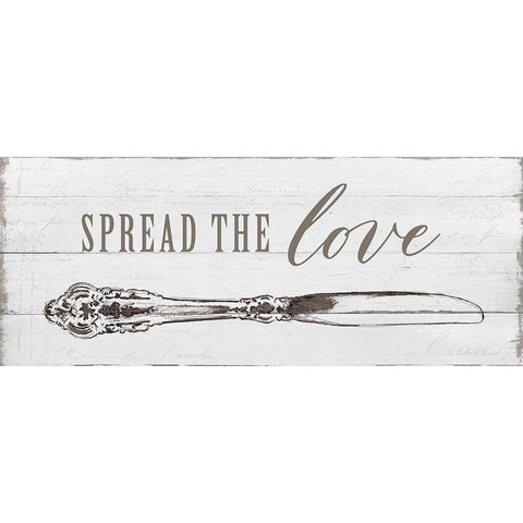 Spread the Love Black Modern Wood Framed Art Print with Double Matting by Robinson, Carol