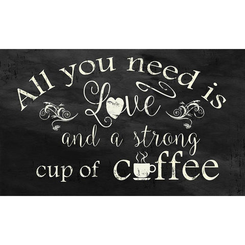 Strong Coffee Black Modern Wood Framed Art Print with Double Matting by Robinson, Carol