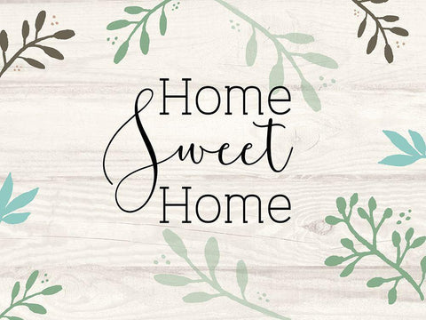 Home Sweet Home White Modern Wood Framed Art Print with Double Matting by Jill, Susan