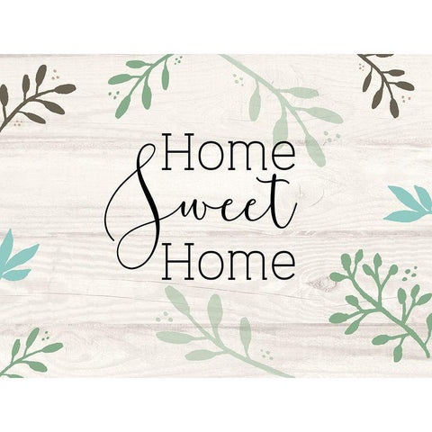 Home Sweet Home Black Modern Wood Framed Art Print with Double Matting by Jill, Susan