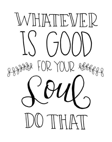 Good for Your Soul White Modern Wood Framed Art Print with Double Matting by Murray, Amanda