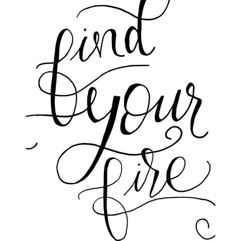 Find Your Fire Black Modern Wood Framed Art Print with Double Matting by Murray, Amanda