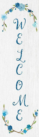 Welcome Black Ornate Wood Framed Art Print with Double Matting by Robinson, Carol