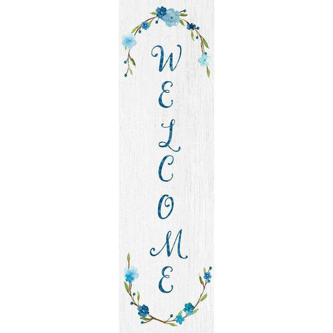 Welcome Black Modern Wood Framed Art Print by Robinson, Carol