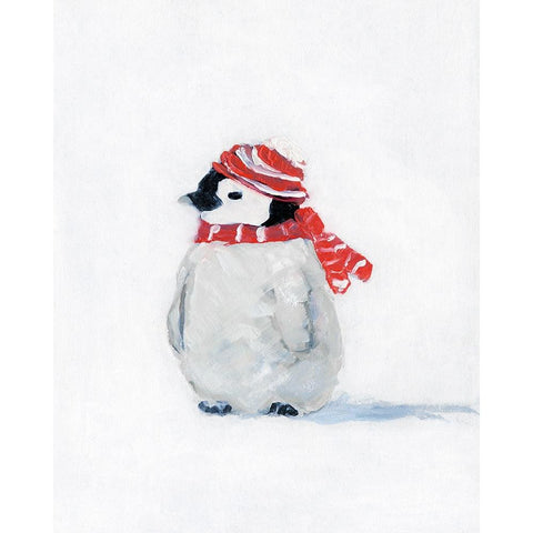 Penguin Play II White Modern Wood Framed Art Print by Swatland, Sally