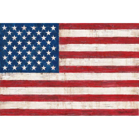 Old Glory Black Modern Wood Framed Art Print with Double Matting by Manning, Ruane