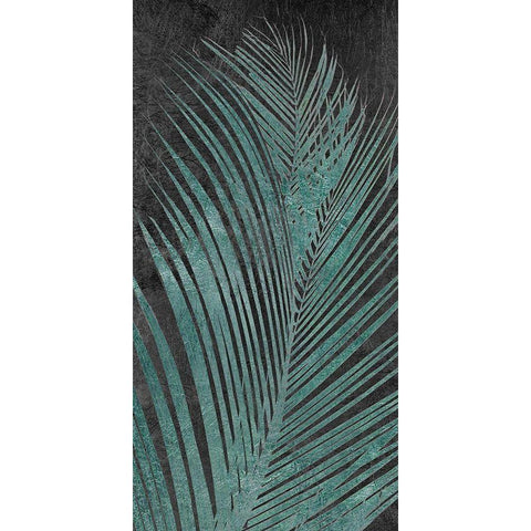 Palm Oasis II Black Modern Wood Framed Art Print with Double Matting by Carpentieri, Natalie