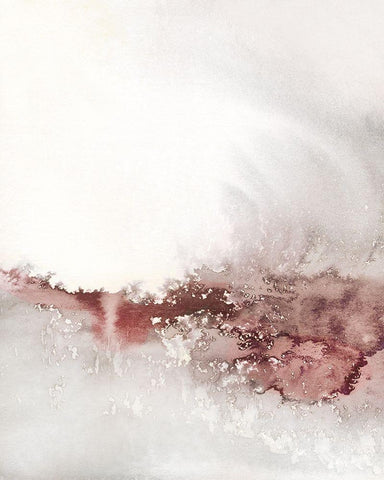 Soft Waves I Black Ornate Wood Framed Art Print with Double Matting by Robinson, Carol