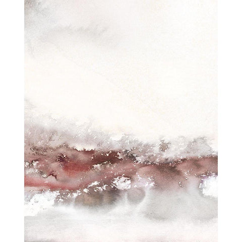 Soft Waves II Black Modern Wood Framed Art Print with Double Matting by Robinson, Carol