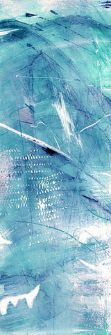 Aqua Terra I Black Ornate Wood Framed Art Print with Double Matting by Jill, Susan