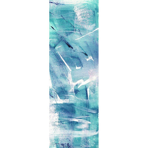 Aqua Terra II Black Modern Wood Framed Art Print with Double Matting by Jill, Susan