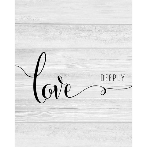 Love Deeply Gold Ornate Wood Framed Art Print with Double Matting by CAD Designs