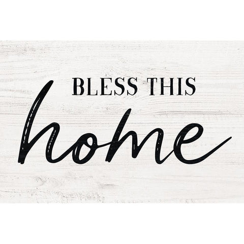 Bless This Home Gold Ornate Wood Framed Art Print with Double Matting by Carpentieri, Natalie