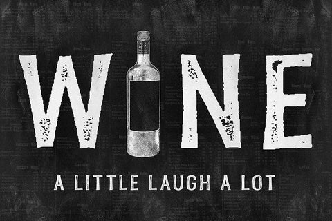 Wine a Little Black Ornate Wood Framed Art Print with Double Matting by Carpentieri, Natalie