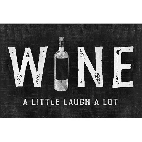 Wine a Little White Modern Wood Framed Art Print by Carpentieri, Natalie