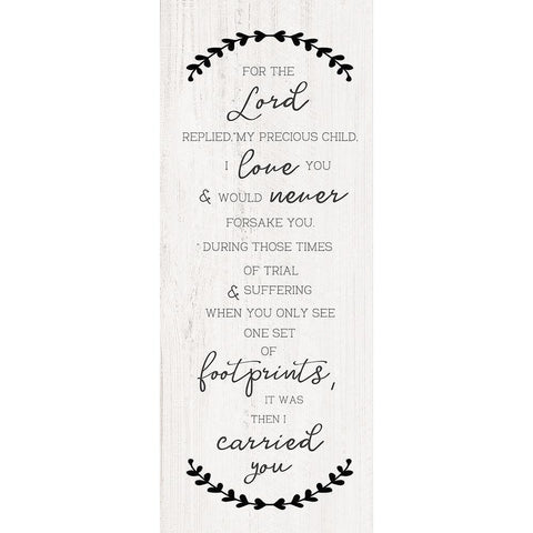 Footprints Gold Ornate Wood Framed Art Print with Double Matting by CAD Designs