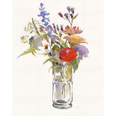 Garden Party II White Modern Wood Framed Art Print by Troise Heidel, Theresa